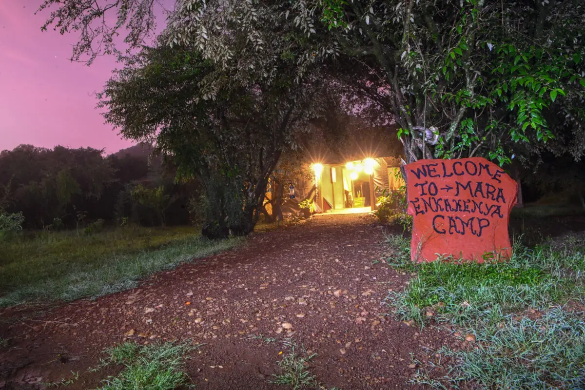 entrance to mara enkakenya camp